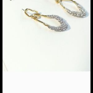 Alexis Bittar Gold and Silver Textured Earrings